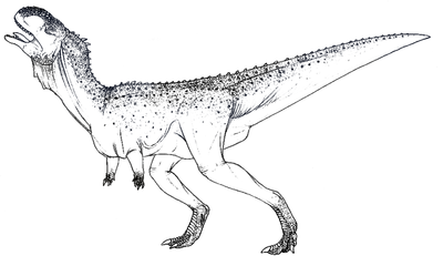 Xenotarsosaurus lineart by anto009.png